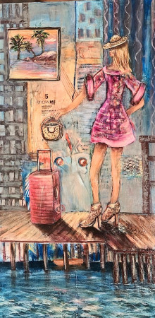 No forwarding address -Mixed media on Canvas -60x120cm 2026  - $920